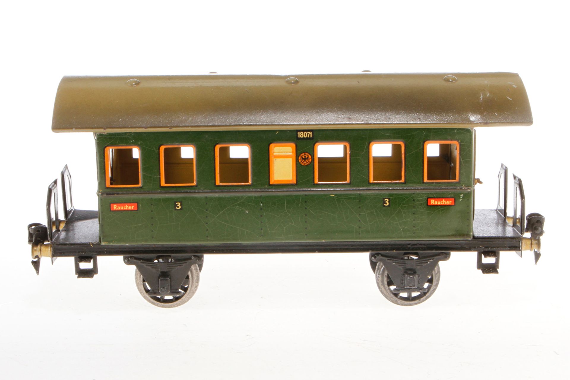 Märklin Personenwagen 1807, S 1, CL, mit 2 AT und Gussrädern, LS tw ausgebessert, L 27, Z 3