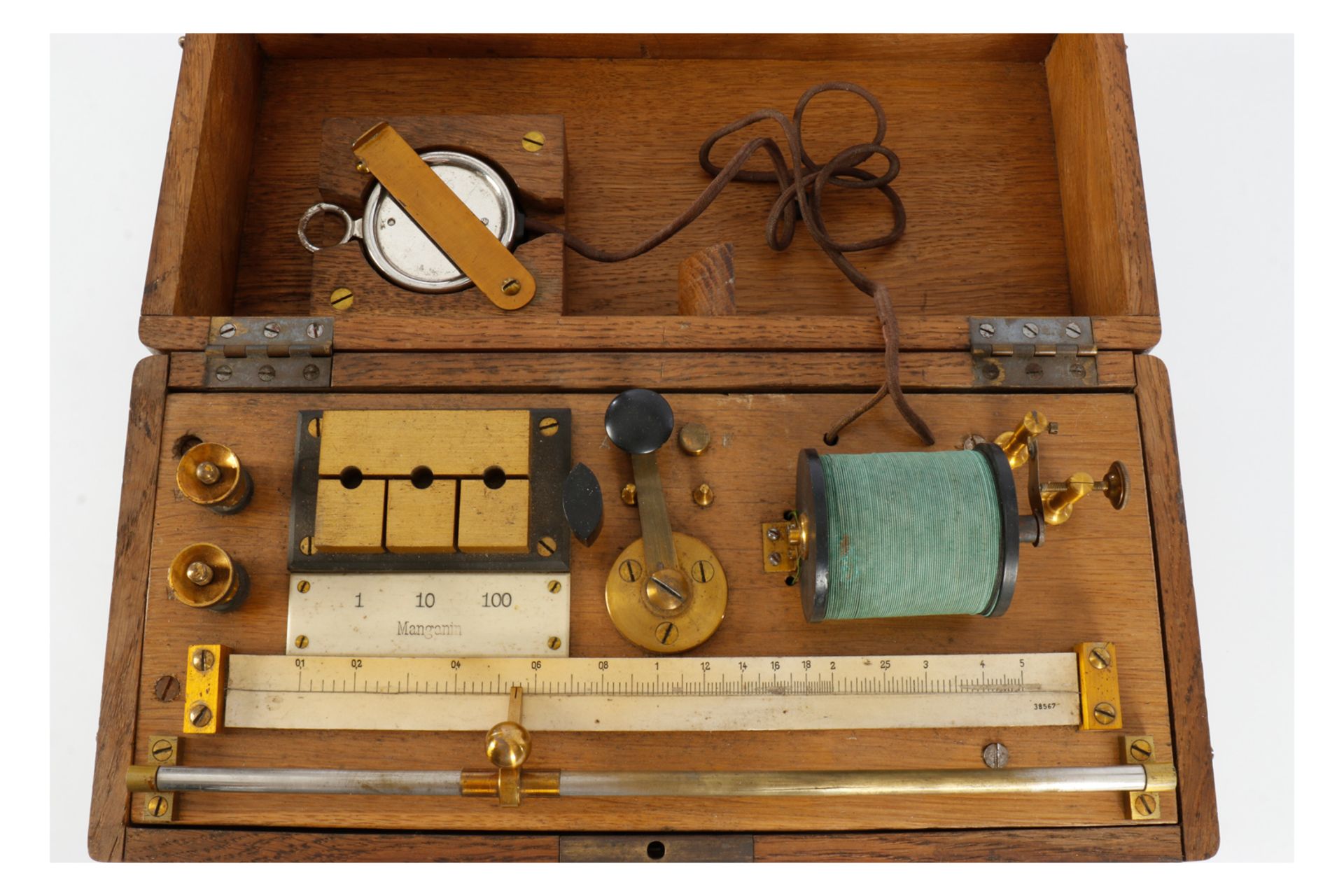 C1910 Telephone lines tester with Manganin bar and earphone - Image 2 of 3