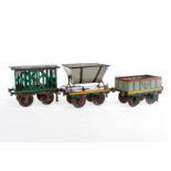 3 Märklin Güterwagen, S 1, ÜL und ergänzt