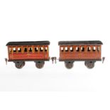 2 Märklin Personenwagen 1892, S 1, CL, LS/RS, L 17, Z 3