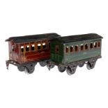 2 Märklin Personenwagen 1892, S 1, CL, LS, L 17, Z 3