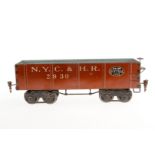 Märklin amerik. Hochbordwagen 2930, S 1, HL, LS tw ausgeb., gealterter Lack, L 28, sonst noch Z 2-3