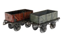 2 Bing Güterwagen, S 1, CL, L 12 und 15, Z 3