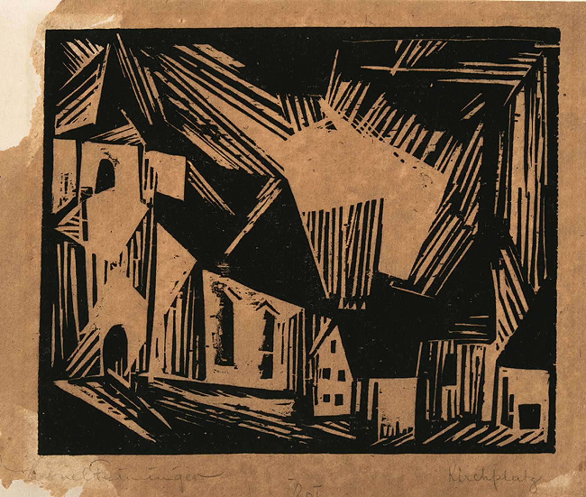 Lyonel Feininger. Kirchplatz (Kirche Zirchow?).