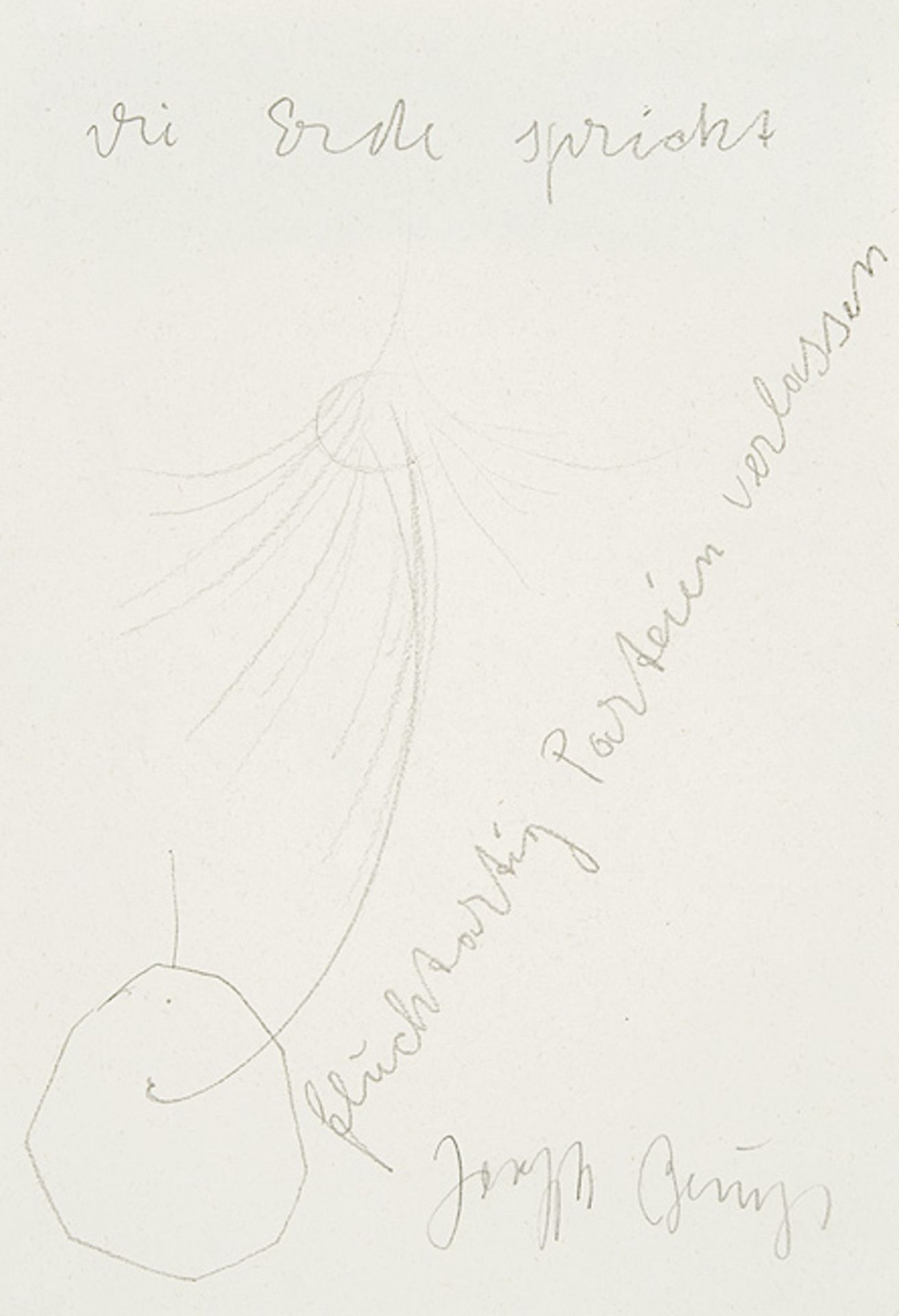 Joseph Beuys. Konvolut von drei Blatt Granolithographien. - Image 4 of 4