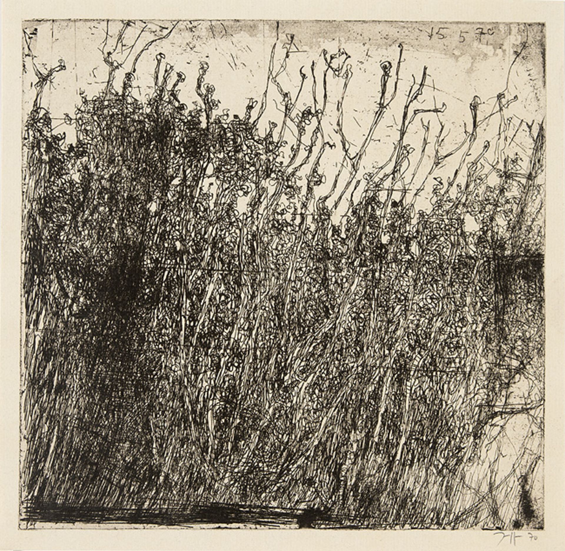 Horst Janssen. Konvolut von 10 Radierungen (Landschaften). 1970-89. - Image 2 of 11
