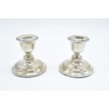 Short Hallmarked Silver candlesticks (loaded)