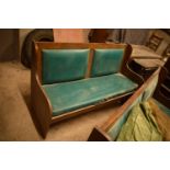 1970s leather pub bench/ settle