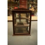 20th century mirror backed display cabinet, 61cm tall