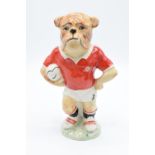Kevin Francis bulldog figure footballer in Manchester United colours: artists proof