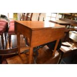 Edwardian oak drop leaf side table