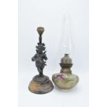 Victorian cherub figural oil lamp base