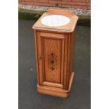 Victorian painted pine bedside cabinet