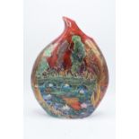 Anita Harris Art Pottery large teardrop prototype vase with a Claude Monet scene 'The Water Lily Pon