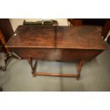 Victorian oak raised dough bin