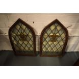 19th century arched gothic church leaded windows (probably from a Welsh chapel)(2)