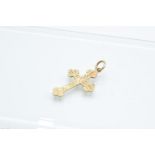 Small 9ct gold crucifix : 0.6 grams