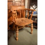 Antique wooden captains armchair
