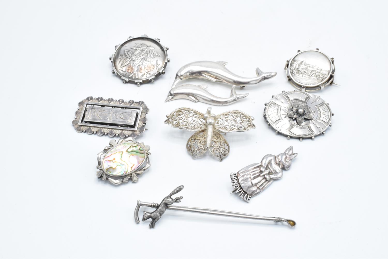 A collection of assorted silver lockets: mix of hallmarked, sterling and 925 examples (40.1 grams to - Image 3 of 4