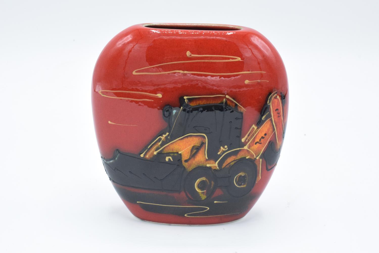 Anita Harris Art Pottery limited edition vase of a Digger: produced in an exclusive edition of 25 fo
