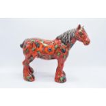 Anita Harris Art Pottery model of a Horse Shire in the Poppy design