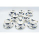 Royal Albert 8 coffee cups and saucers in the Moonlight Rose design (16)