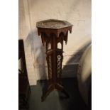 Late 19th century oriental style torchere/ plant stand