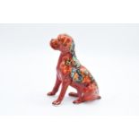 Anita Harris Art Pottery model of a Boxer Dog in a floral design