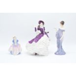 Royal Doulton lady figures Christmas Day, Dinkty Do and Harmony (all 3 a/f)
