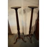 Near pair of late victorian plant stands/ torcheres