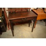 George III oak side table with single frieze drawer
