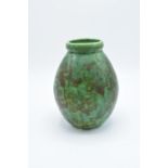 Clews and Co Chameleon Ware mottled green vase: '216' impressed to base