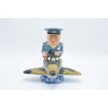 Bairstow Manor Collectables comical model of Winston Churchill in a spitfire