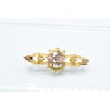 9ct gold ladies sweetheart brooch (1.5 grams)