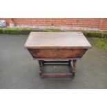 Victorian Oak dough bin with lift off lid