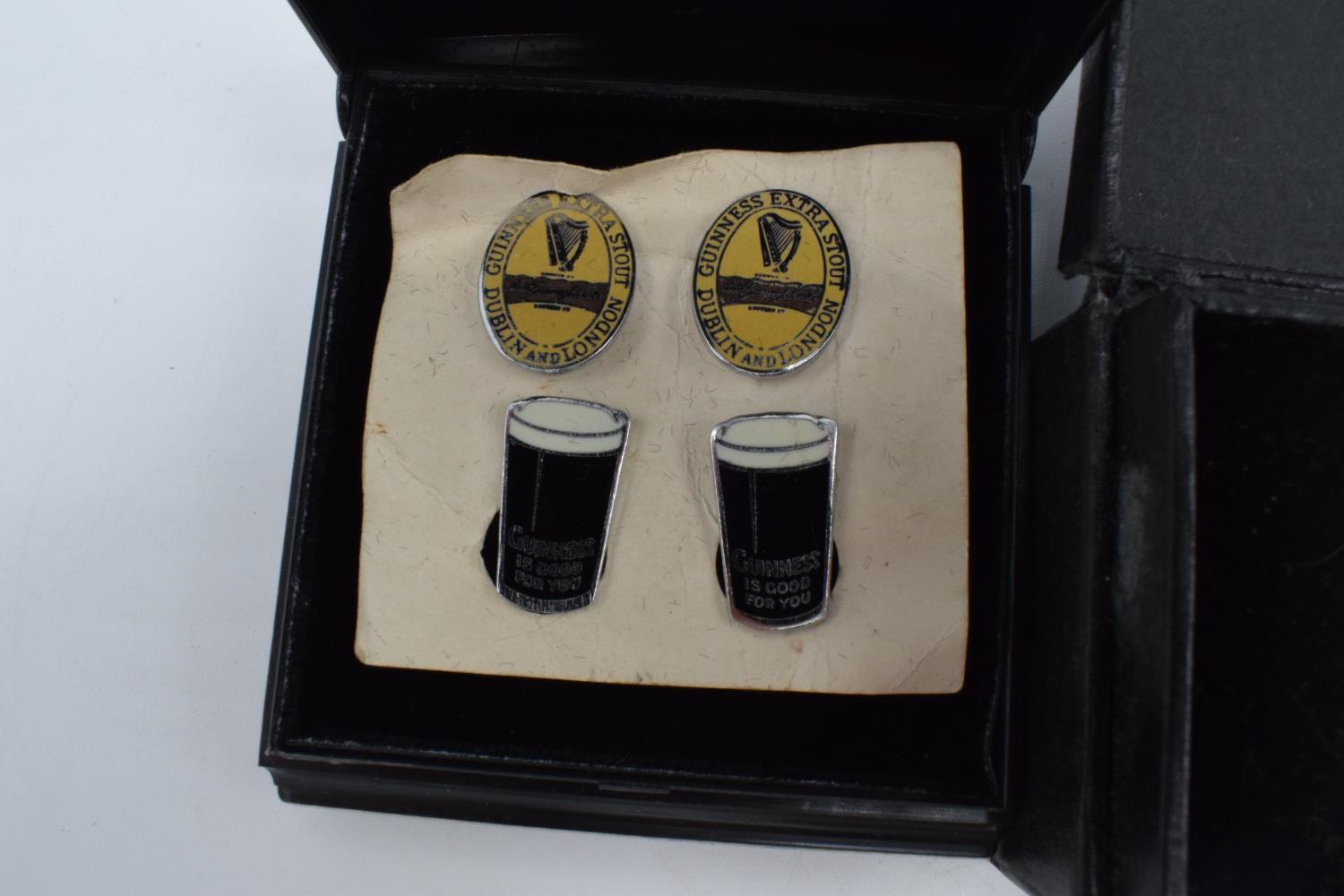 Guinness Advertising items to include: 2 pairs of cufflinks and a badge - Image 2 of 4