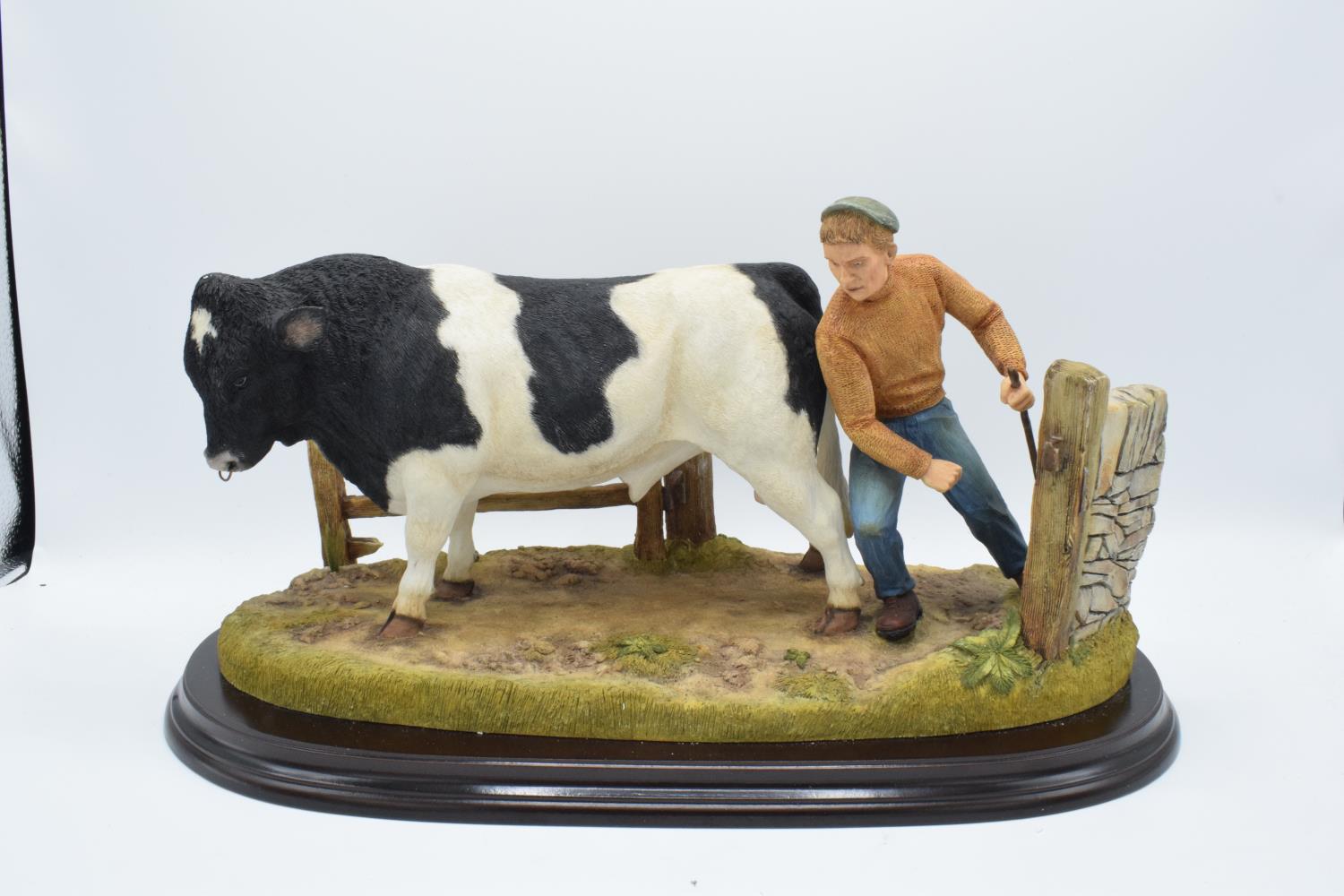 Boxed Country Artists countryside figure of a Holstein Bull- 'Standing Four Square'