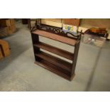 Late Victorian wooden all plate rack/ shelf