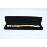 Pearl necklace on a 9ct gold clasp