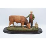 Boxed Country Artists countryside figure of a Limousin Bull- 'The Champions Reward'