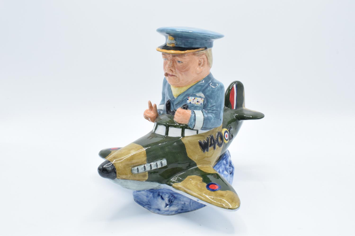 Bairstow Manor Collectables comical model of Winston Churchill in a spitfire - Image 2 of 3