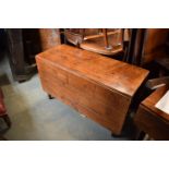 Edwardian oak drop leaf dining table