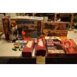 A mixed collection of items to include childrens toys, dolls, modern Corgi cars etc (lots of wear)