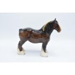 Beswick brown shire horse 818, palomino mare facing right 1991 and brown shire horse foal 1053 (3)