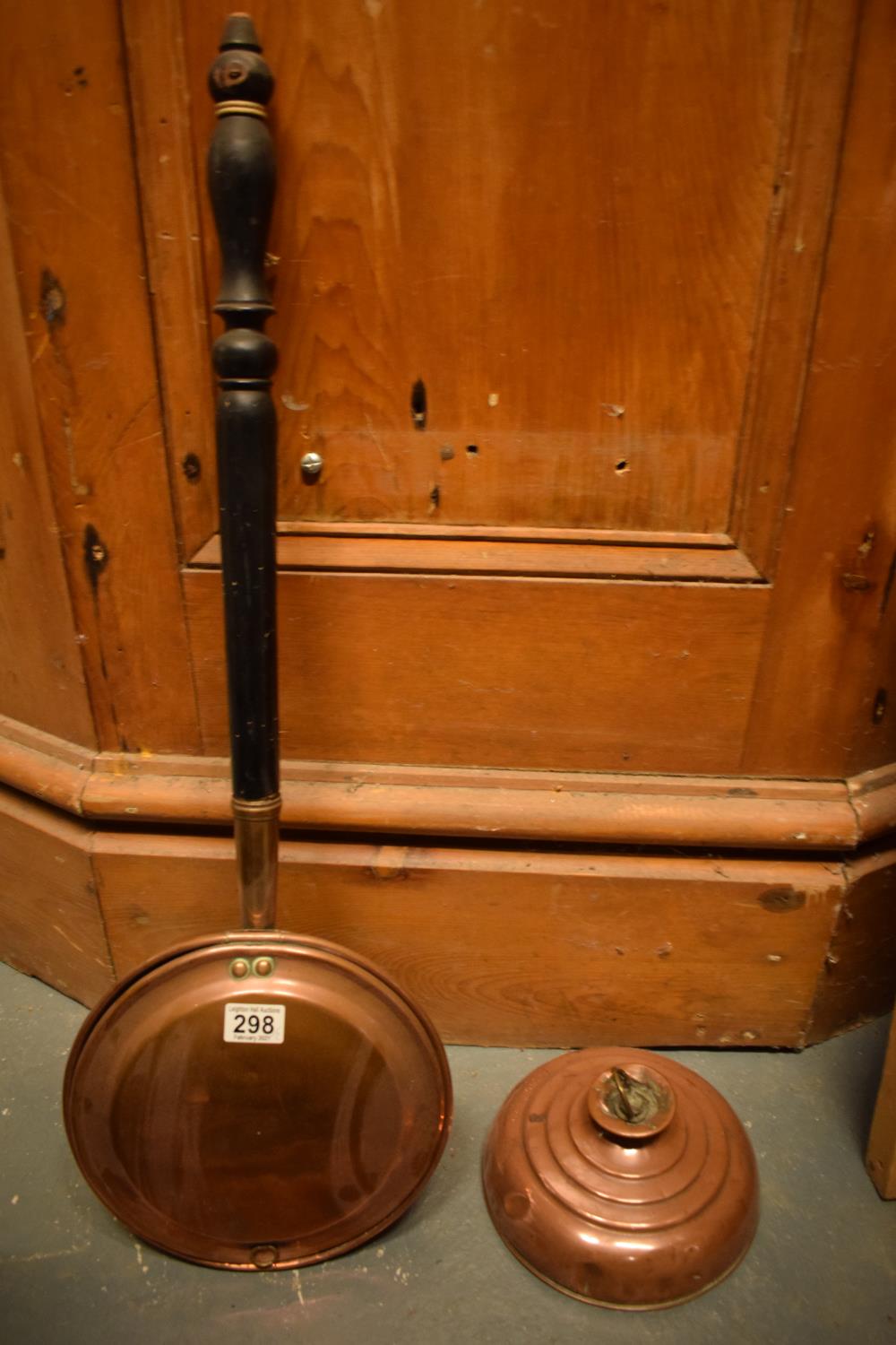 Victorian bed pan and copper water holder