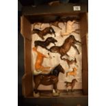 A collection of Beswick to include: horses, dogs, deer etc (all a/f)