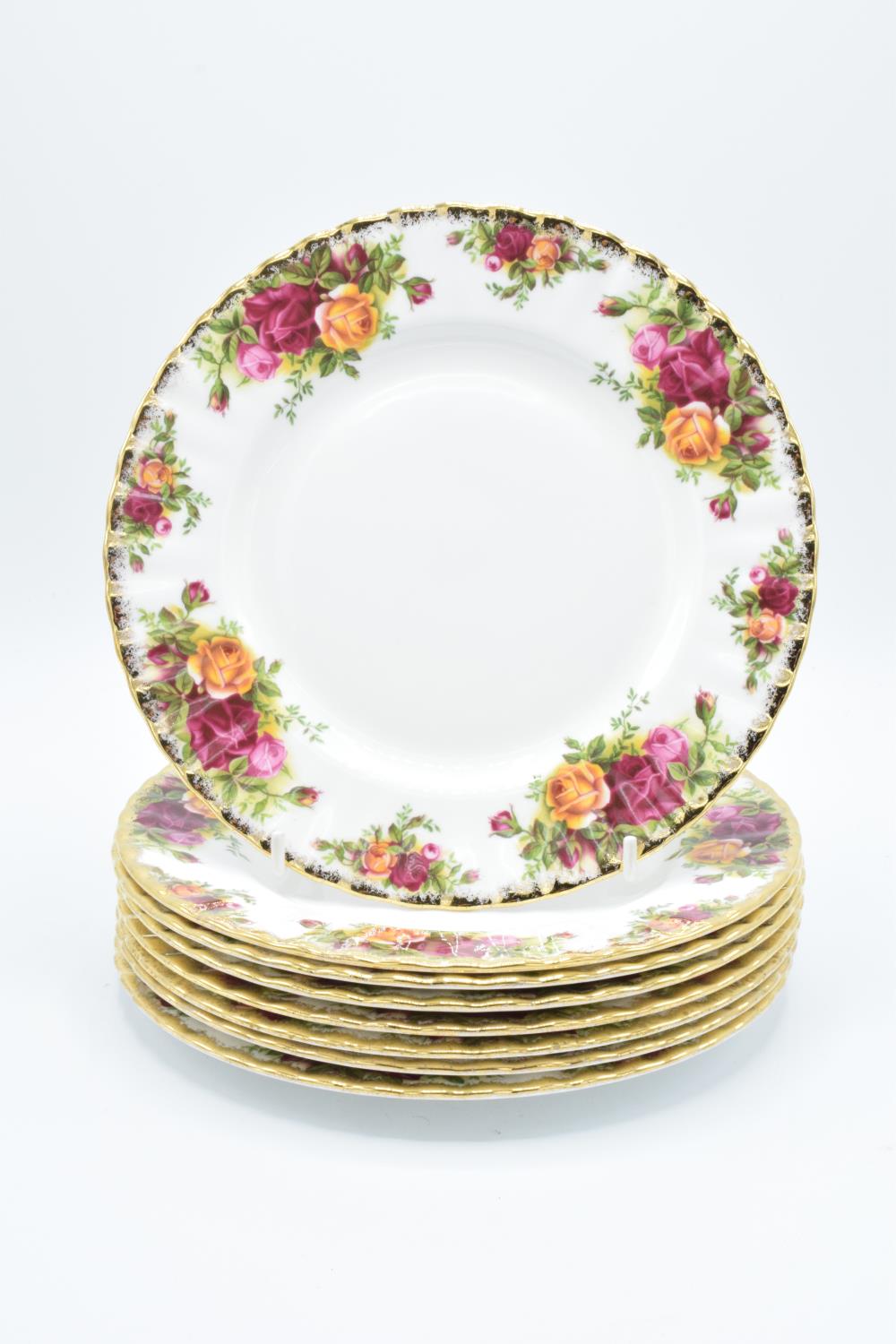 Royal Albert 8'' side plates in the Old Country Roses design (8)