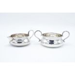 Silver porringer together with a 2 handled bowl: Made by Goldsmith & Silversmith, London 1916 (292