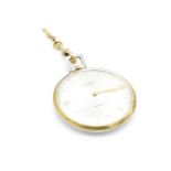 Buler 17 jewels antimagnetic pocket watch on base metal Albert chain. In ticking order though