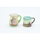 2 Royal Doulton miniatures to in crude a Dutch Harlem scene jug and a miniature coffee can in a